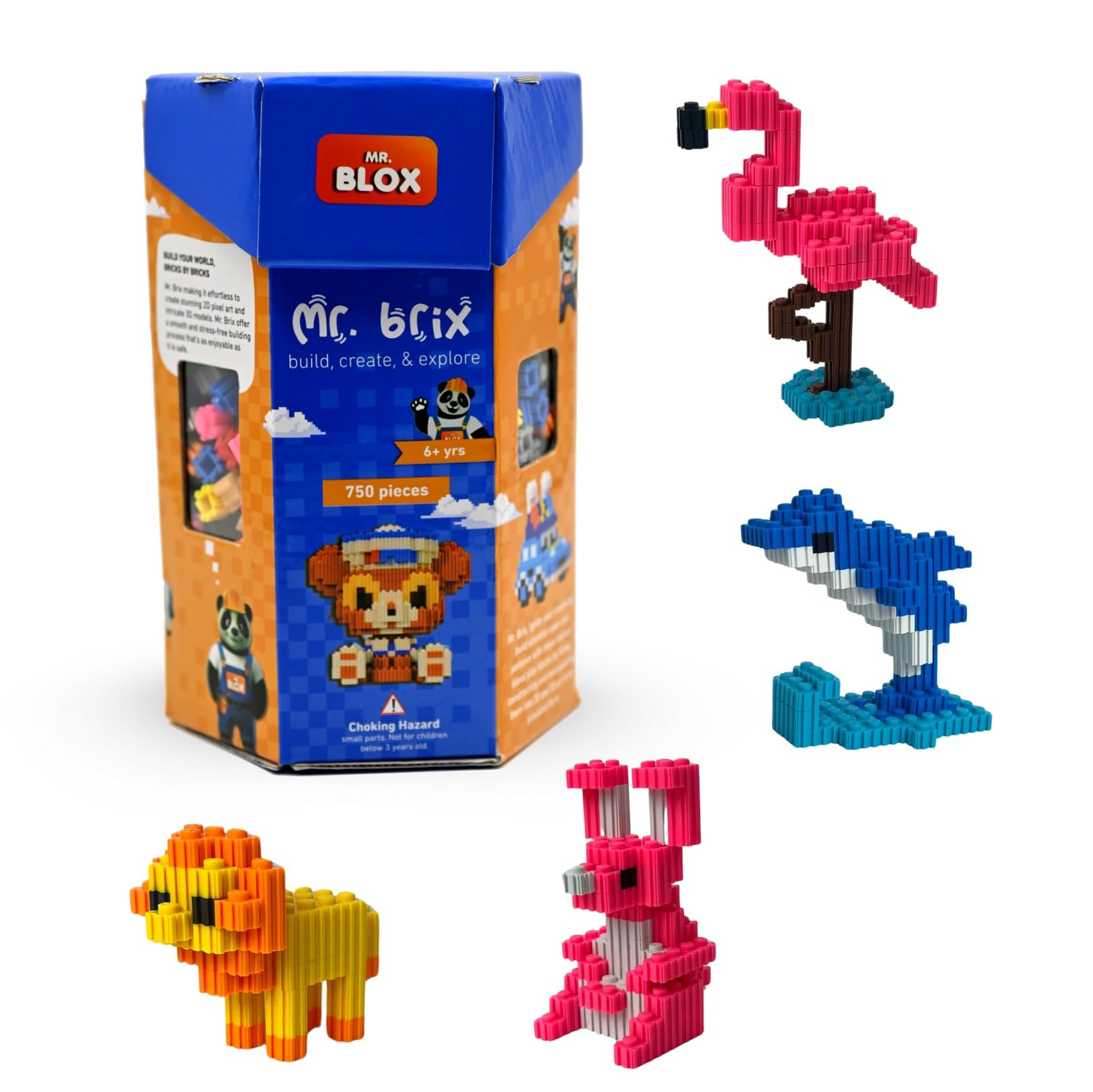 MR. BLOX Mr. Brix Small Puzzle Blocks | Creative Building Toy for